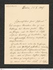 Nachlass Franz Steindachner, Brief von Emilie Snethlage an Franz Steindachner (01.10.1907), Inv.Nr. 495.01, Seite 1